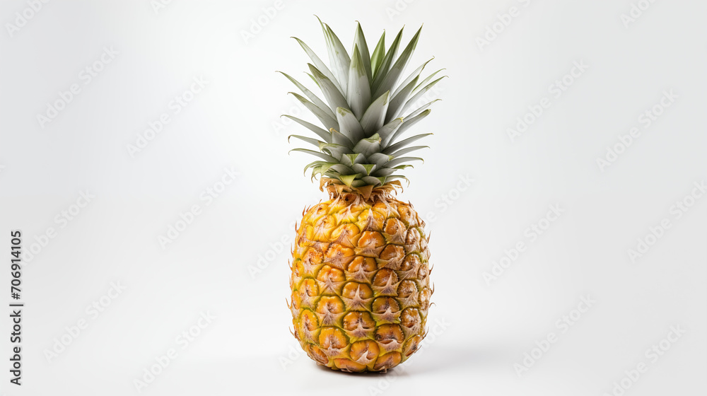 isolated pineapple on white background