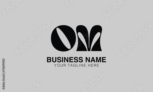 OM o om initial logo | initial based abstract modern minimal creative logo, vector template image. luxury logotype logo, real estate homie logo. typography logo. initials logo