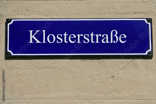 Emailleschild Klosterstraße