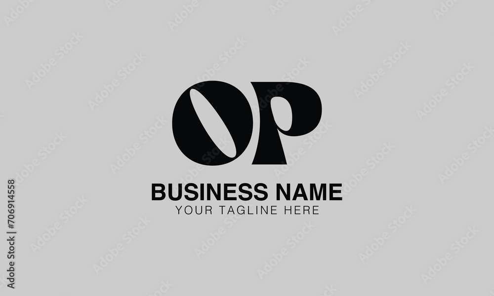 Obraz premium OP o op initial logo | initial based abstract modern minimal creative logo, vector template image. luxury logotype logo, real estate homie logo. typography logo. initials logo