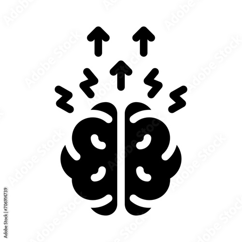 brainstorm glyph icon