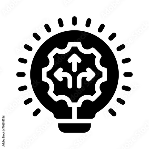 decision making glyph icon