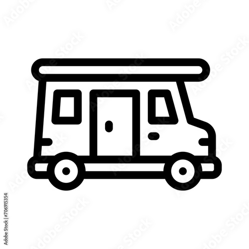 campervan line icon