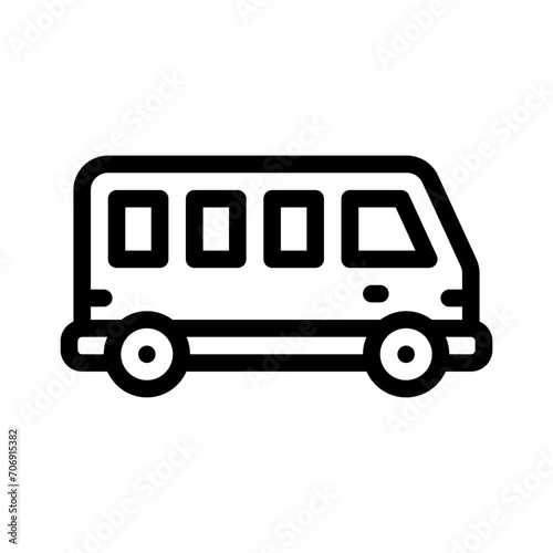 minibus line icon