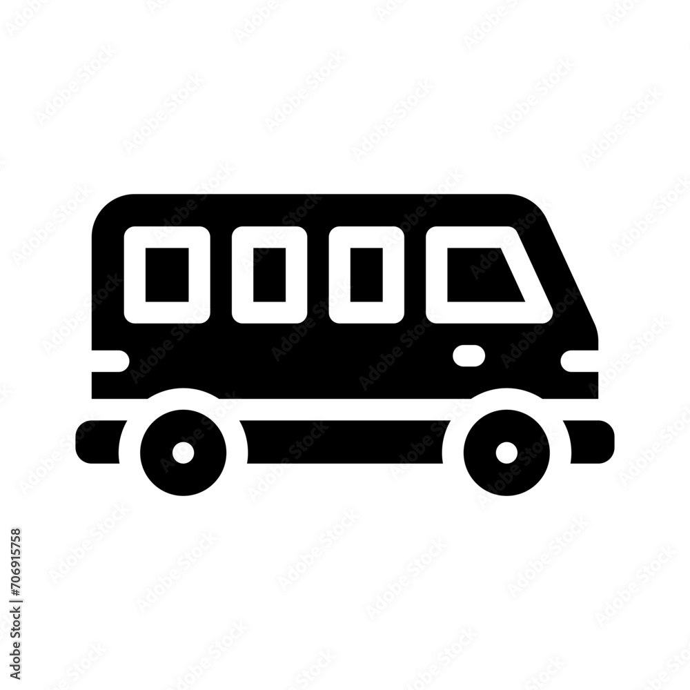 minibus glyph icon
