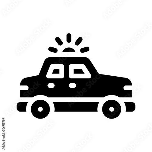 police car glyph icon