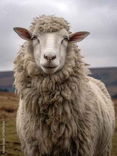 Cheviot Sheep: White-Faced Loves, Wool-Lly Marvels - A Country Farm's Charming Woolly Flock photo