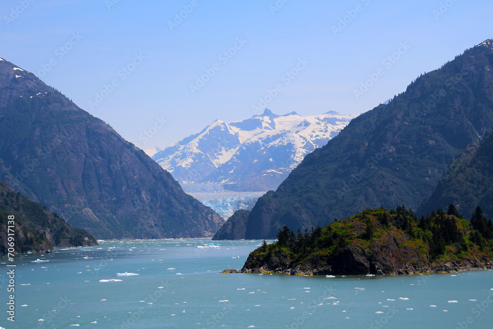 View of the Dawes Glacier in the Endicott Arm in the Boundary Ranges of Alaska, United States  