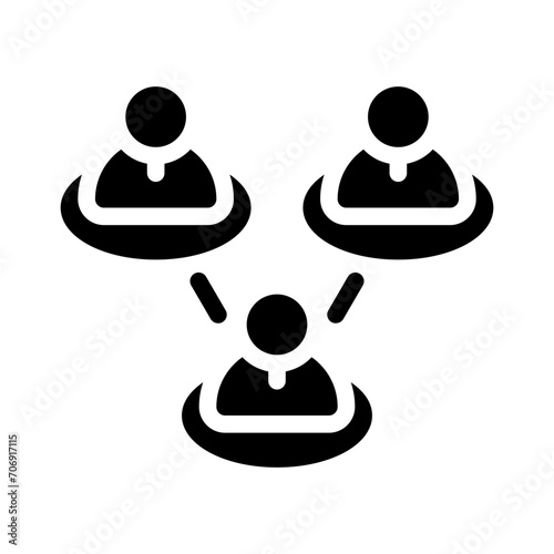 teamwork glyph icon