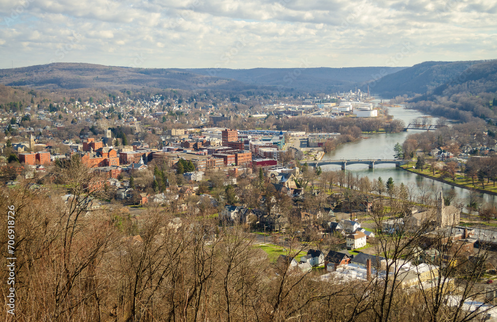 Overlook of Warren, PA From a high Point by the River