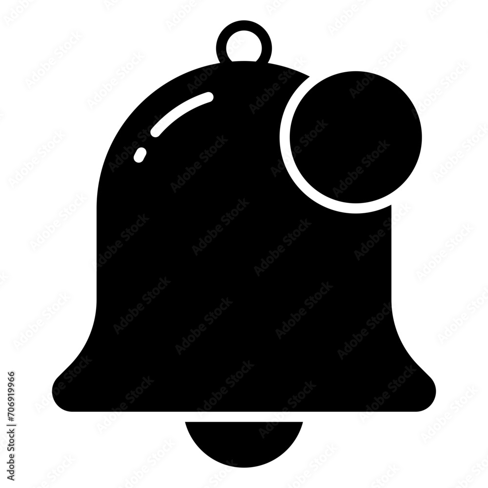 The notification icon is a bell and a dot