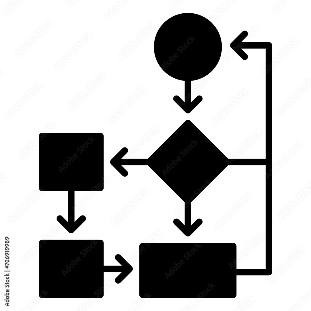 Fototapeta premium Workflow icon for business performance process