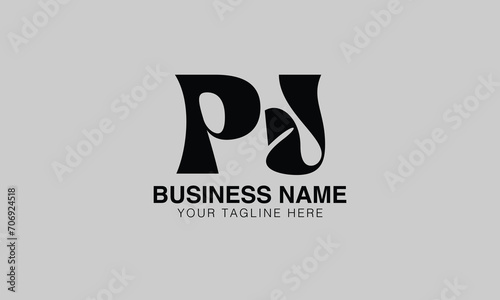 PJ p pj initial logo | initial based abstract modern minimal creative logo, vector template image. luxury logotype logo, real estate homie logo. typography logo. initials logo