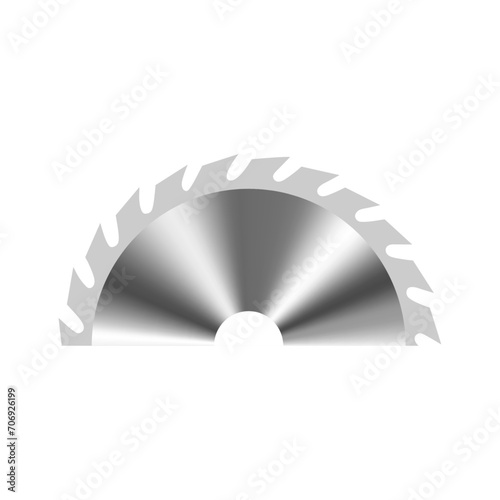 vector half circle saw blade. half metal circular saw blade