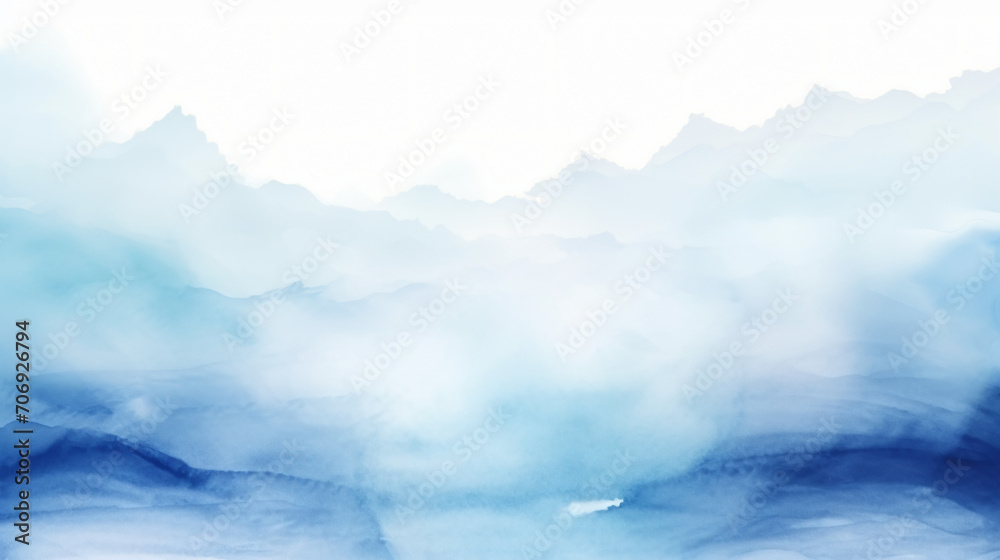 watercolor blue and white gradient abstract