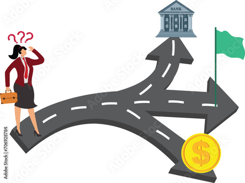 Road, Driveway, Planning, Choice, Businesswoman