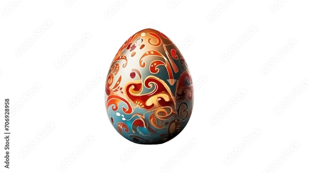 Easter egg isolated on transparent background, Generative ai. Easter egg isolated on transparent background, Generative ai.