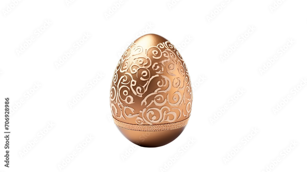 Easter egg isolated on transparent background, Generative ai. Easter egg isolated on transparent background, Generative ai.