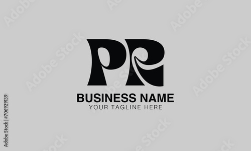 PR p pr initial logo   initial based abstract modern minimal creative logo  vector template image. luxury logotype logo  real estate homie logo. typography logo. initials logo