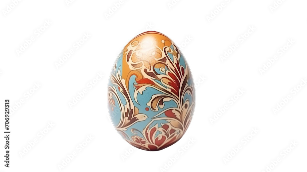 Easter egg isolated on transparent background, Generative ai. Easter egg isolated on transparent background, Generative ai.