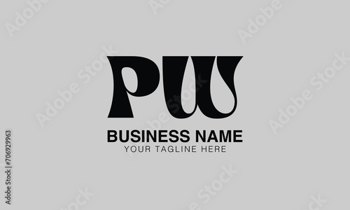 PW p pw initial logo | initial based abstract modern minimal creative logo, vector template image. luxury logotype logo, real estate homie logo. typography logo. initials logo