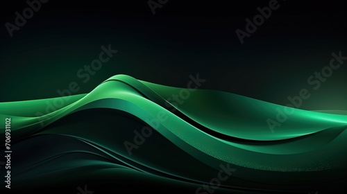 Cool abstract green wave design background. Created with Ai