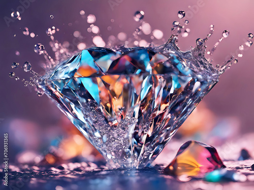 Diamant ins Wasser Fallend photo