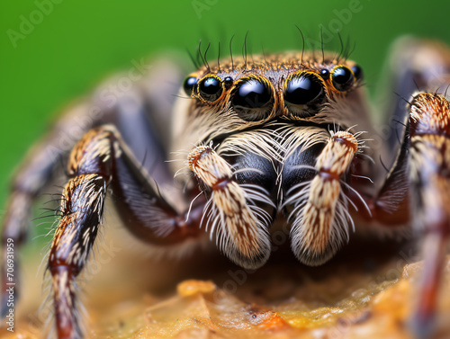 a close up of a spider