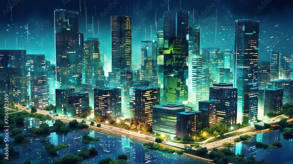 Investment in smart city technologies for improved. AI generated