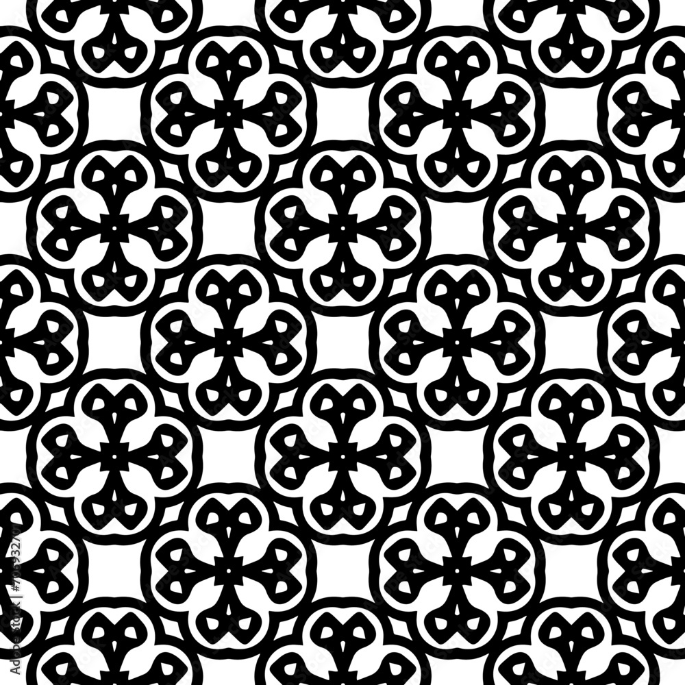 Monochrome pattern, Abstract texture for fabric print, card, table cloth, furniture, banner, cover, invitation, decoration, wrapping.seamless repeating pattern.Black and white color. Monochrome pattern, Abstract texture for fabric print, card, table cloth, furniture, banner, cover, invitation, decoration, wrapping.seamless repeating pattern.Black and white color.