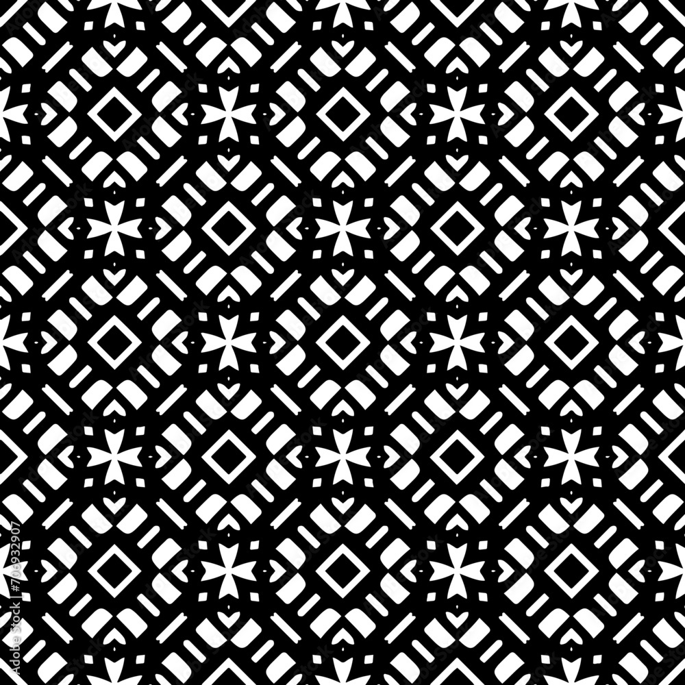 Monochrome pattern, Abstract texture for fabric print, card, table cloth, furniture, banner, cover, invitation, decoration, wrapping.seamless repeating pattern.Black and white color. Monochrome pattern, Abstract texture for fabric print, card, table cloth, furniture, banner, cover, invitation, decoration, wrapping.seamless repeating pattern.Black and white color.