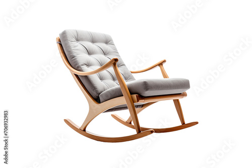 Modern Glider Rocking Chair Isolated On Transparent Background