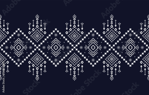 Ethnic are all different sizes and shapes, and they are arranged in a way that creates a flowing and organic pattern. Ethnic pattern design for textiles, home decor, and graphic design.