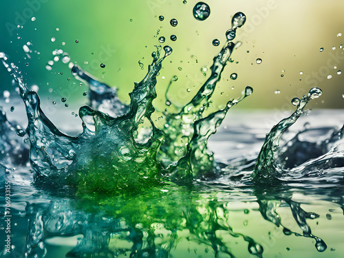 grüner Wasser Splash