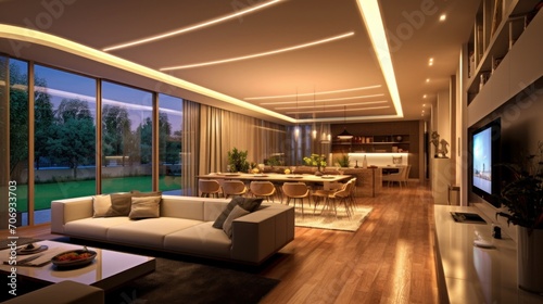 Smart home lighting solutions a business that offein. AI generated © StarStockArt