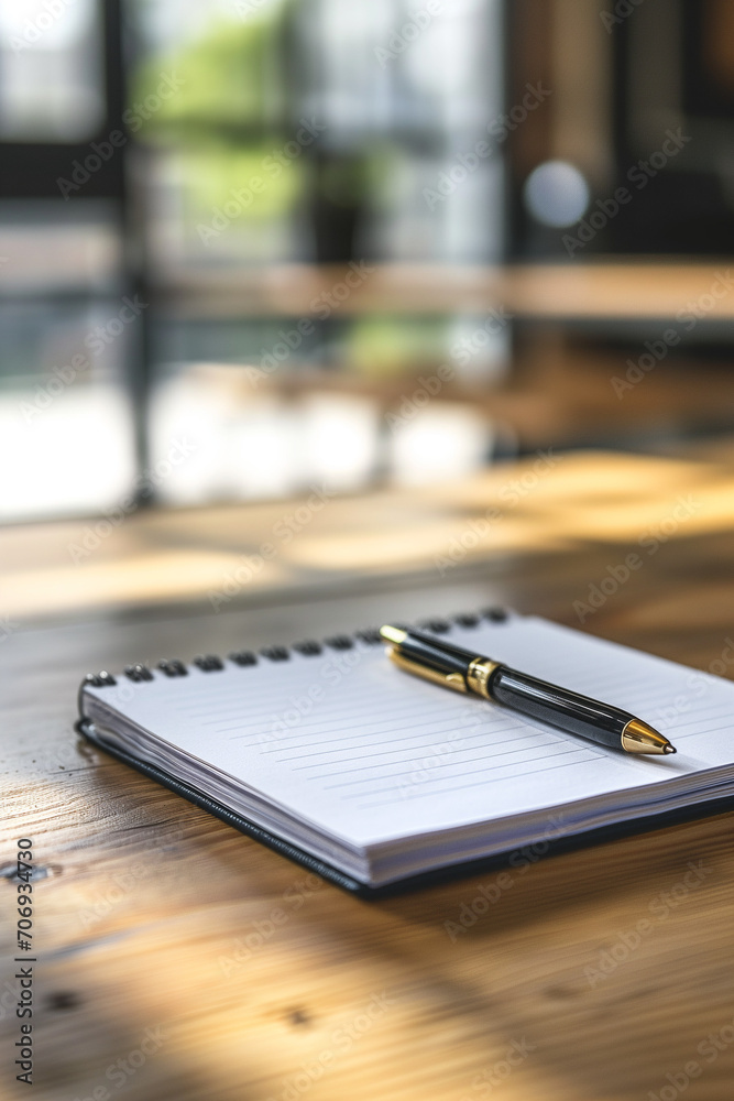 notebook and pen near an office plant. home alone, weekend. paper to write notes. studying. study in college to take notes notebook and pen near an office plant. home alone, weekend. paper to write notes. studying. study in college to take notes