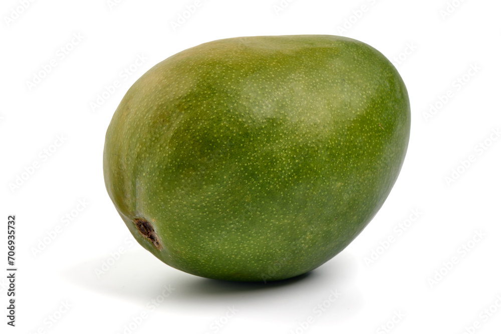 Ripe mango fruit, isolated on white background. High resolution image.