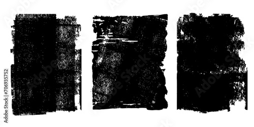 Three rolled ink textures,  eroded print, original scans. photo