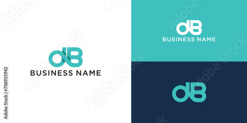 initial letter db linked circle lowercase logo