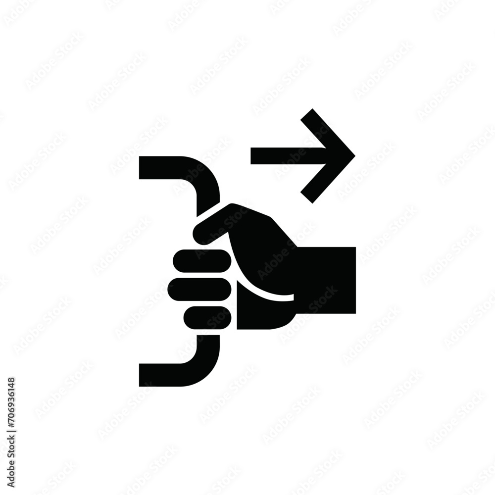 Pull icon. Push the door vector illustration. Pull icon. Push the door vector illustration.