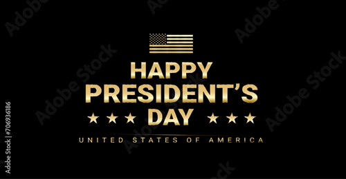 Happy Presidents Day vector illustration for Presidents day banner, poster background photo