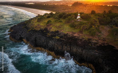 Sunset at the Fingal Head lighthouse