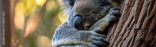Close up of a koala. Banner © kramynina