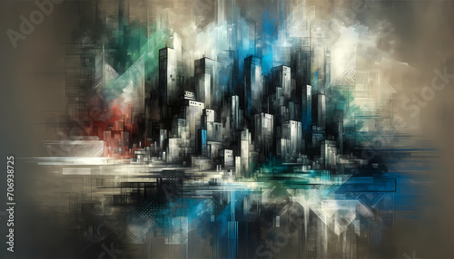 background with reflection abstract artwork
