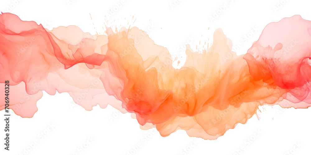 Peach fuzz color. Peach flowers on a peach background. Concept color of the year 2024 Peach Fuzz. Floral background. Pantone color Watercolor banner with flowers and a heart.