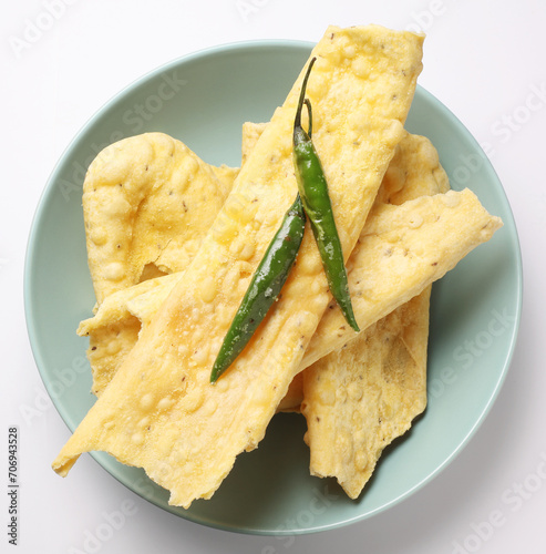 Fafda a Gujrati dish a teatime snack 