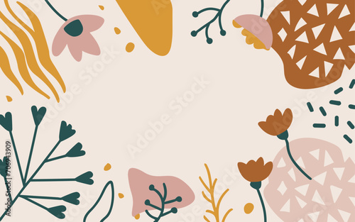 Floral abstract background poster. Good for fashion fabrics, postcards, email header, wallpaper, banner, events, covers, advertising, and more. Valentine's day, women's day, mother's day background.