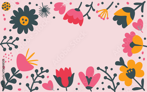 Wallpaper Mural Floral abstract background poster. Good for fashion fabrics, postcards, email header, wallpaper, banner, events, covers, advertising, and more. Valentine's day, women's day, mother's day background. Torontodigital.ca