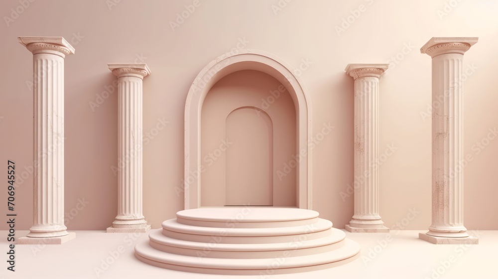 3d render,Classic luxury podium product background.podium and light shadow white background for product presentation. 3d render,Classic luxury podium product background.podium and light shadow white background for product presentation.