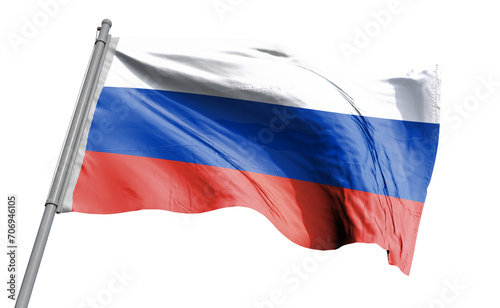Russian flag on transparent background. photo